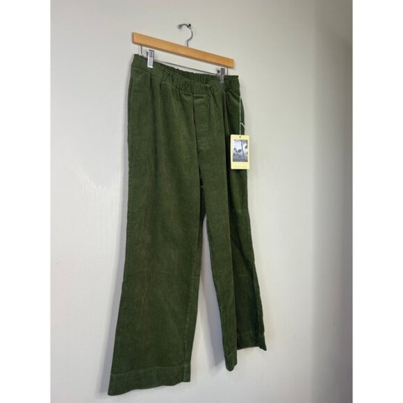 NWT Birds of Paradis by Trovata Women's Elastic Waist Straight Leona Pant Palm - Picture 3 of 7